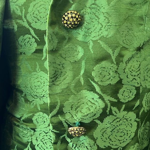 Vtg 1950s RARE Helga Emerald Green dress and jacket Vtg 10 = S/M now 2 pieces - Picture 4 of 14